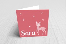 Roze Bambi Met Vlinders Roze Bambi Met Vlinders
